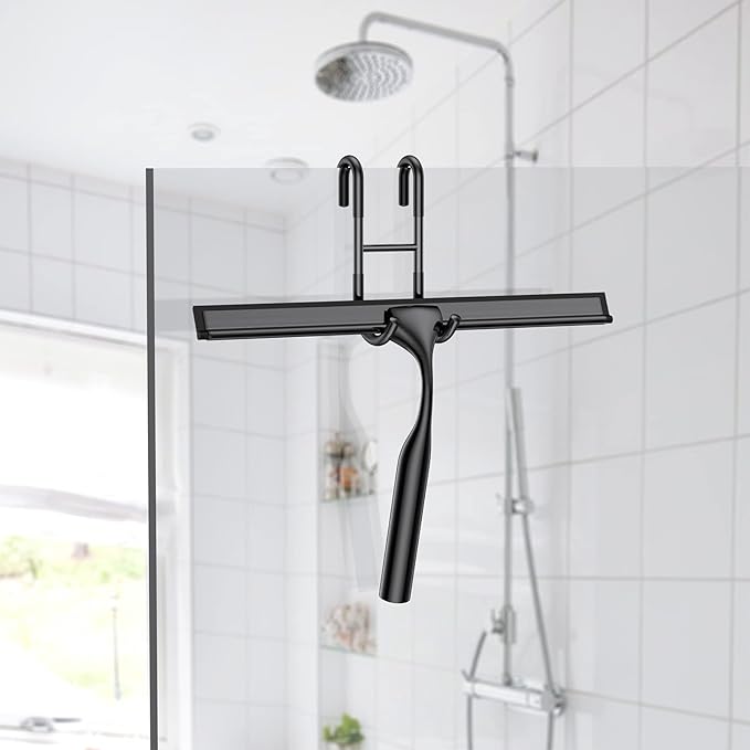 Shower Squeegee for Glass Doors, 10-Inch Stainless Steel Squeegee Bathroom - Image 3