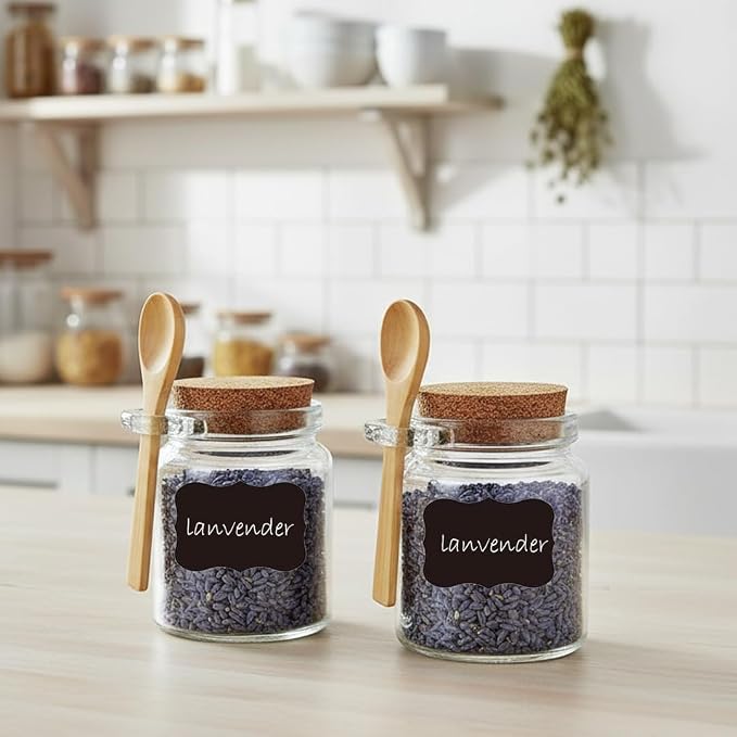 Ahhute Glass Sugar Scrubs Jars, Bath Salt Container 8oz, Salt Cellar - Image 5