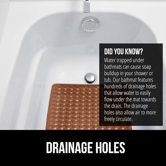GORILLA GRIP Patented Bath Tub Shower Mat, Machine Washable Bathtub Floor Liner - Image 4