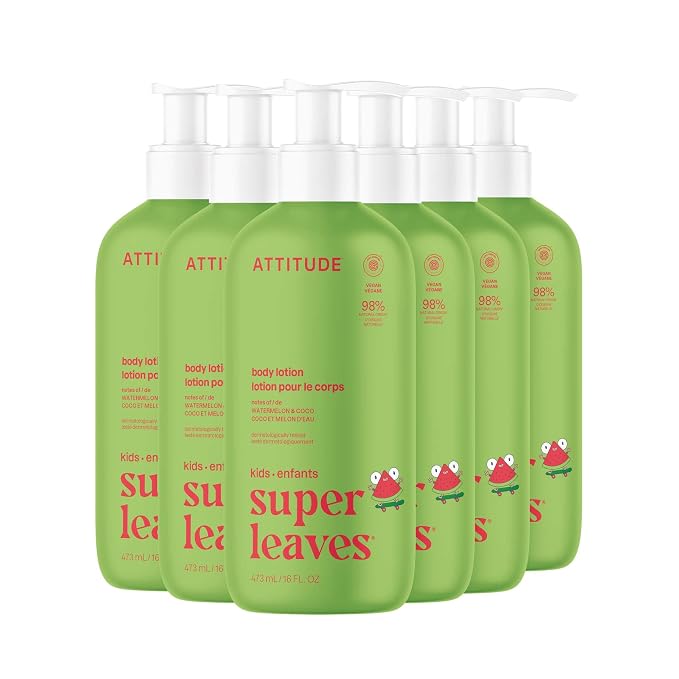 ATTITUDE Body Lotion for Kids, EWG Verifed Moisturizer, Dermatologically Tested by ATTITUDE