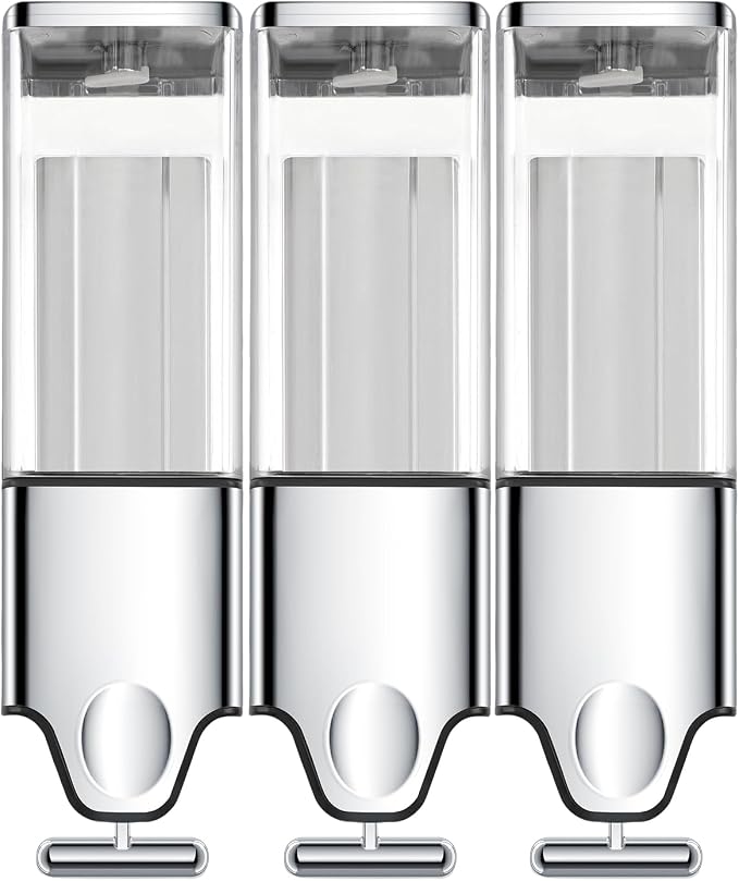 3-in-1 Quadrate Dispensers for The Shower, Shower soap Dispenser, Conditioner by EHORIA