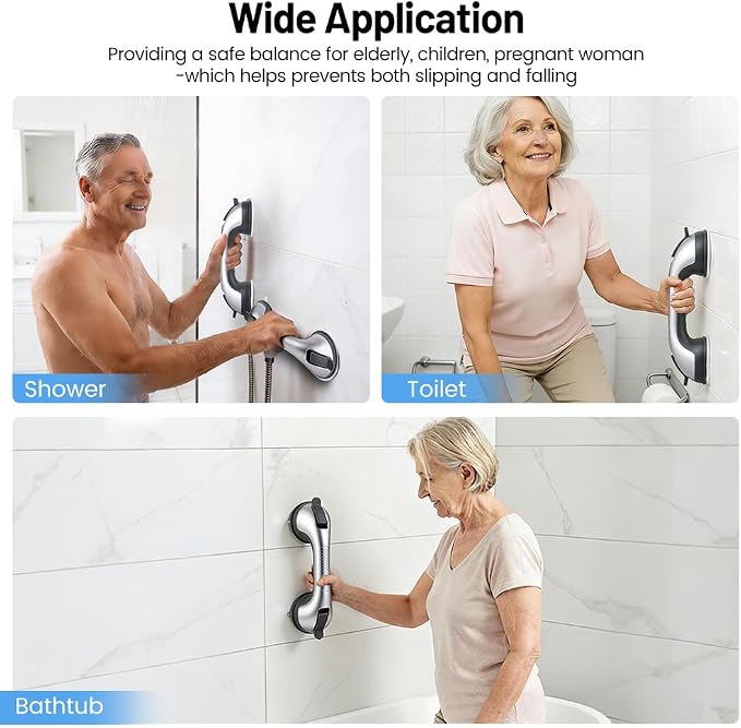 2 Pack Grab Bars for Shower Handle, Elderly Assistance Products, Seniors - Image 9