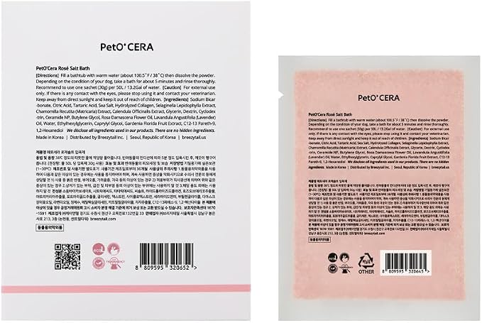 PetO’Cera Rosé Salt Bath for Dogs, Himalayan Pink Salt, Soothes Dry, Itchy Skin - Image 9