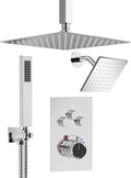 Thermostatic Shower System, Dual Rainfall Shower Heads by GRANDJOY
