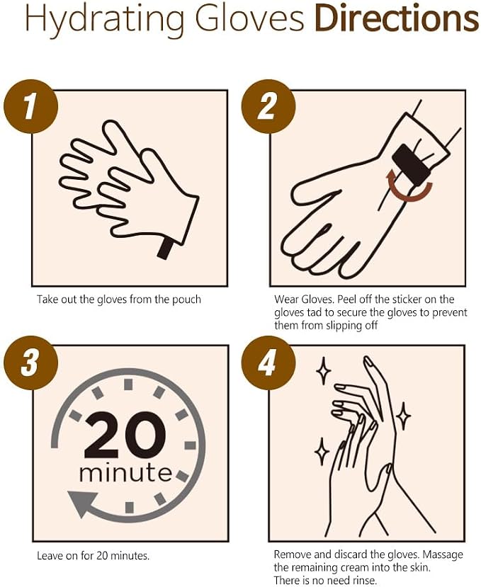 Epielle Hydrating Hand Mask 6 Pairs, Relieve and Soften - Image 5