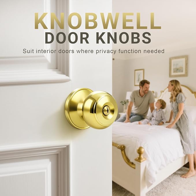 KNOBWELL 10 Pack Privacy Door Knob - Image 2