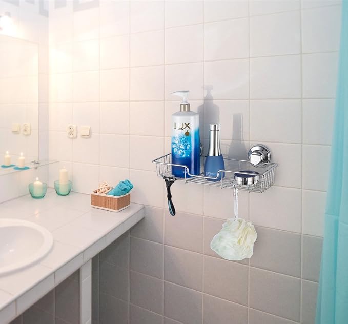 SANNO Suction Cup Shower Caddy Storage Combo Organizer, No Damage Bath Shelf - Image 4