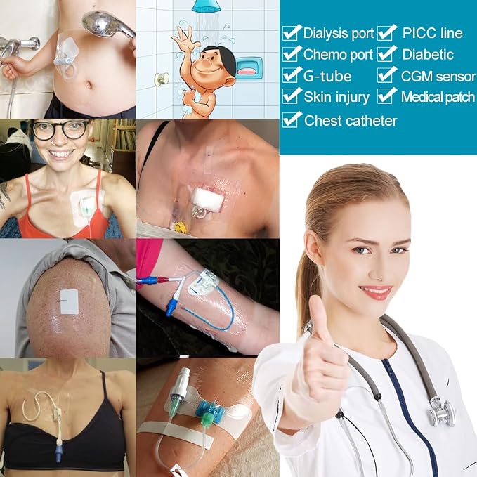 7 Pcs Waterproof Dialysis Catheter Shower Cover - Image 7