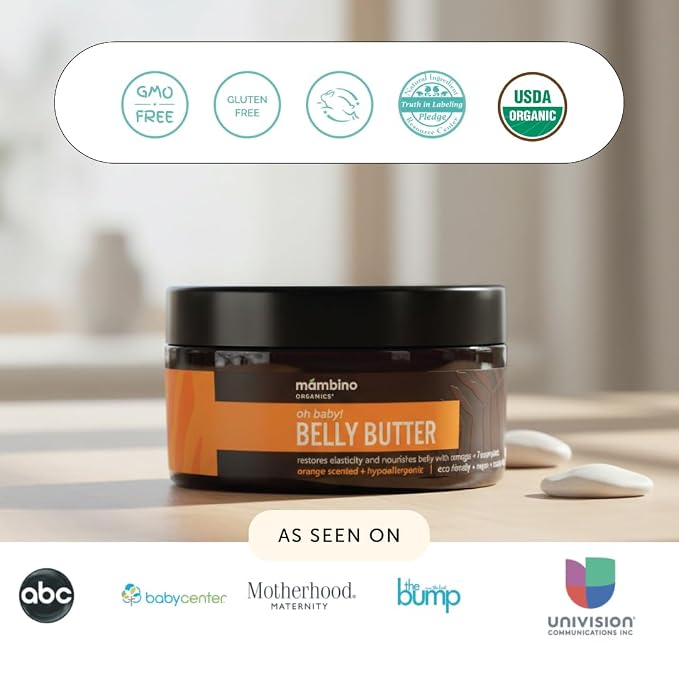 Mambino Organics Oh Baby! Belly Butter, Belly Cream - Image 7