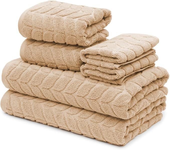 BAGNO MILANO Turkish Bath Towels, Soft Plush Jacquard Luxury Bath Towels - Image 4