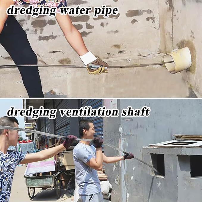 Heavy Duty Sewer Drain Snake for Outdoor, Length 15m/49.2ft, Width 2.5cm/1inch - Image 3