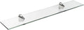 Spancraft Glass H-12x21-Brushed Steel Heron Glass Shelf, Brushed Steel by Spancraft