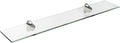 Spancraft Glass H-6x12-Brushed Steel Heron Glass Shelf, Brushed Steel by Spancraft