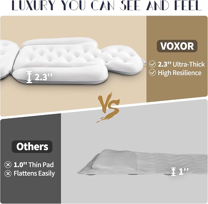Full Body Bath Pillow for Bathtub, Thick Bathtub Cushion - Image 5