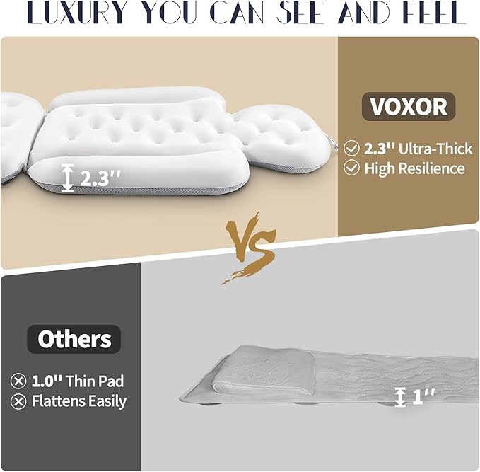 Full Body Bath Pillow for Bathtub, Thick Bathtub Cushion - Image 6