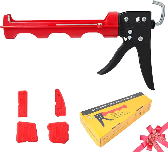 Drip-free Caulking Gun Ratchet Rod Caulk Gun Applicator 15:1 Thrust Ratio by iLitLuk