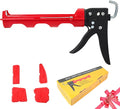 Drip-free Caulking Gun Ratchet Rod Caulk Gun Applicator 15:1 Thrust Ratio by iLitLuk