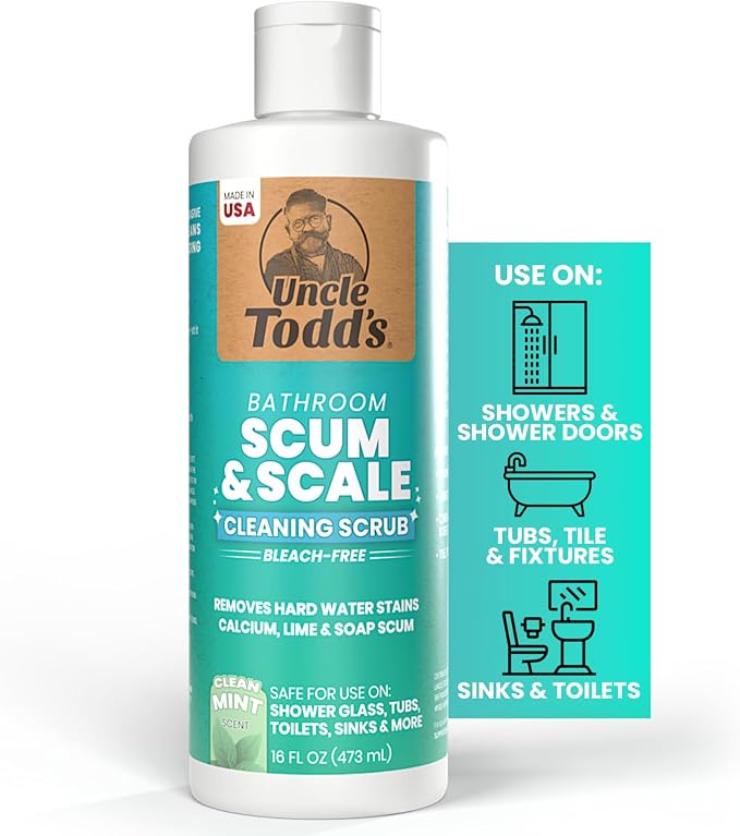 Uncle Todd's Scum & Scale Bathroom Cleaner Hard Water Stain & Soap Scum Remover - Image 7