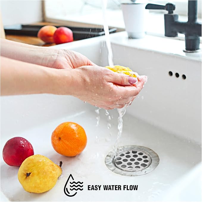 Highcraft Flat Stainless Steel RV Mobile Shower Strainer - Image 2