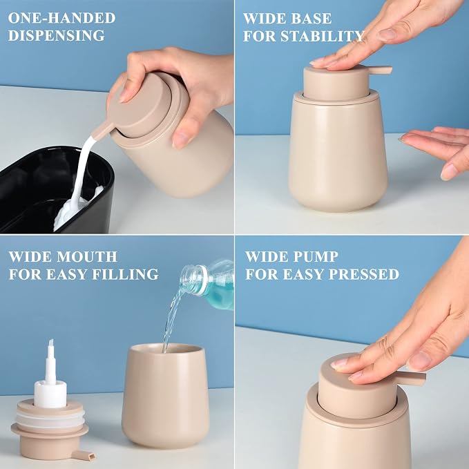 BosilunLife Foam Hand Soap Dispenser - 12 oz Bathroom Lotion Pump - Image 5