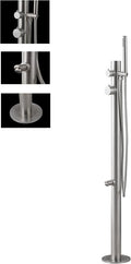 Wayime 43" Free-Standing Brushed Stainless Steel 304 Outdoor Shower Without by Wayime