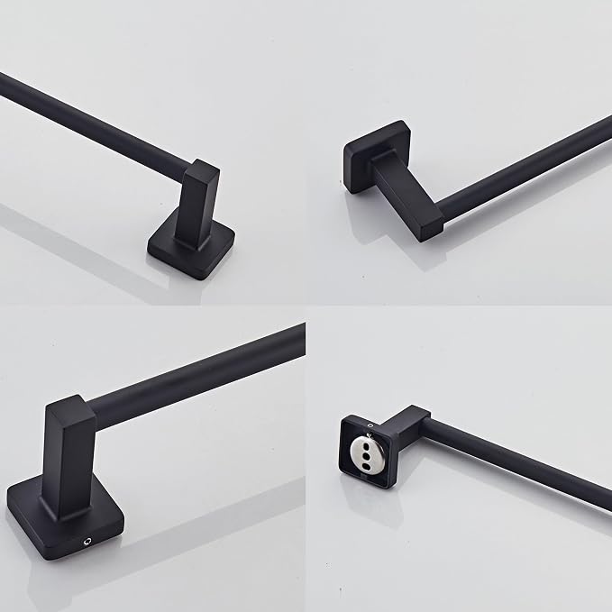 Matte Black Bathroom 18 InchTowel Bar, Bath Accessories Thicken Stainless Steel - Image 5