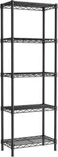 Small 5 tire Shelves Storage Wire Shelving Unit Metal Shelf Adjustable by Golpart