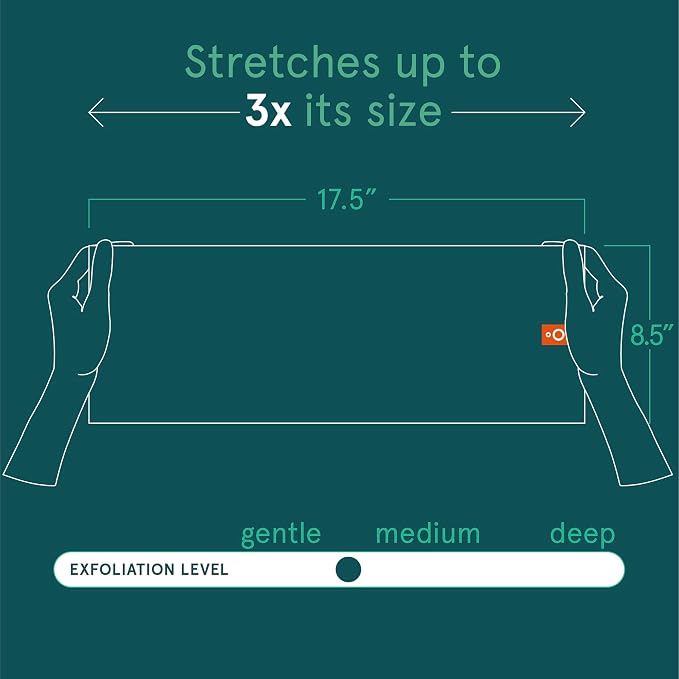 Cleanlogic Body Exfoliating Cloth, Stretchy Organic Sustainable Cotton - Image 3