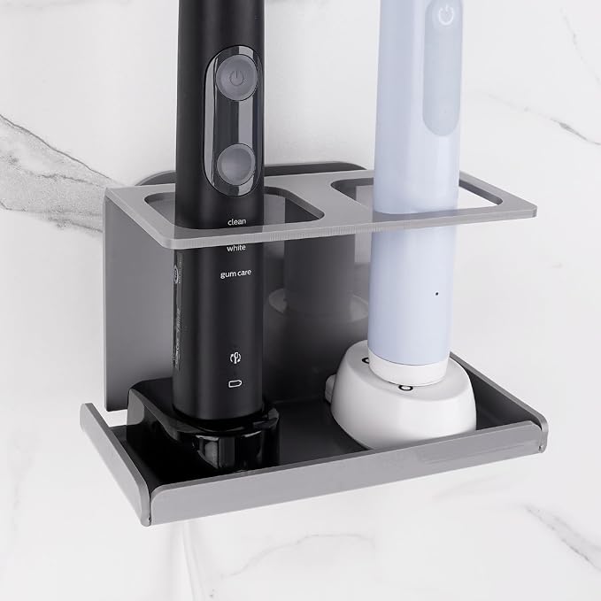 Electric Toothbrush Holder Wall Mounted, Electric Toothbrush Cord Organizer by LUEXBOX