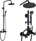 NeierThodore Luxury ORB Bathroom Shower Faucet Dual Handles Wall-Mounted Shower by NeierThodore