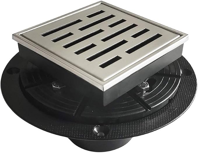 Neodrain Square Shower Drain, 4 inch Stainless Steel 304 Grate and PVC Drain - Image 8