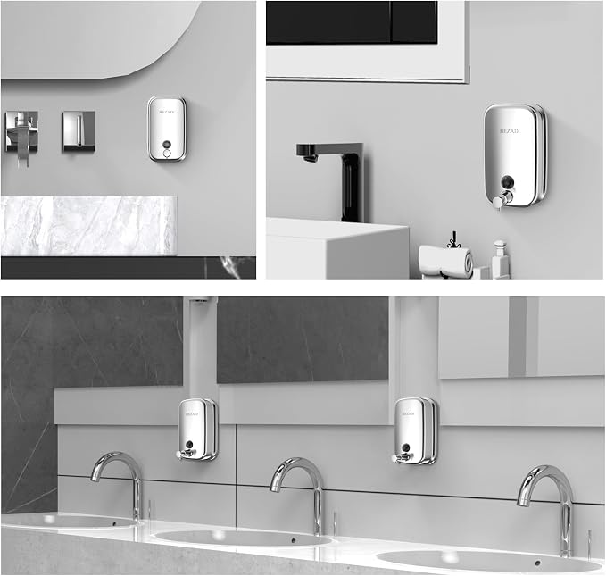 Commercial Soap Dispenser Stainless Steel Wall Mount - Image 6