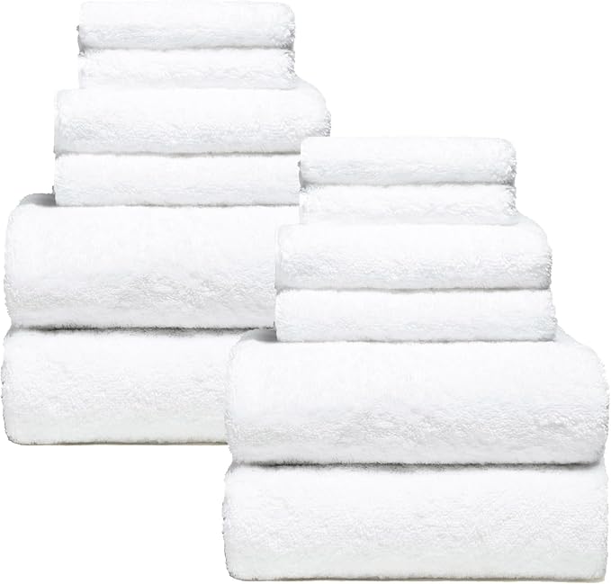 Italic Ultraplush 12-Piece Family Towel Set – Luxury Bath Towels, Hand Towels & by Italic