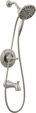 Delta Arvo 14 Series Brushed Nickel Bathtub Shower Faucet Set by DeltaFaucet