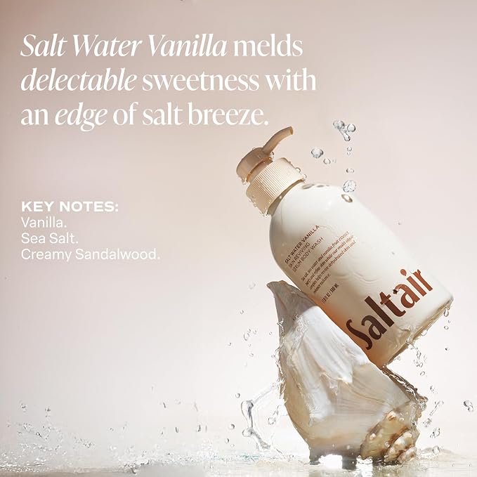 Saltair Body Wash, Salt Water Vanilla 2-Pack. Moisturizing Body Cleanser - Image 5