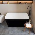 Freestanding Bathtub Acrylic Oval Soaking Tub, Modern Stand Alone Bath by IDEALHOUSE