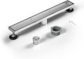 Linear Shower Drain 18", Brushed Floor Drain by Bernkot