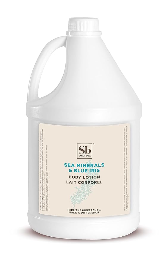 Soapbox Body Lotion, Sea Minerals & Blue Iris Moisturizing Body Cream, Natural by Soapbox