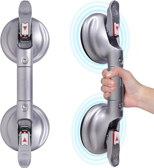 15inch Suction Shower Grab Bar, Portable Shower Handle Bar Suction Grip Bar by HEINSY