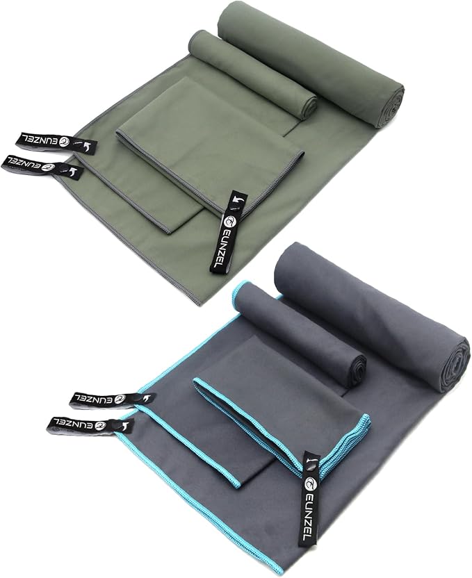 Eunzel 2 Set Quick Dry Camping Towel, Microfiber Travel Towel Super Absorbent by EUNZEL
