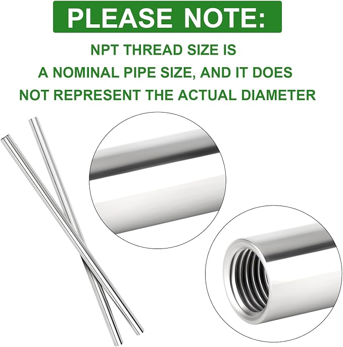 TAISHER 2PCS Stainless Steel Pipe Fittings, 1/2" NPT Female x 1/2" NPT Female - Image 6
