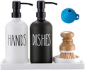 Glass Soap Dispenser for Kitchen, Farmhouse Dish Soap Dispenser&Hand Soap by Eggs+sound