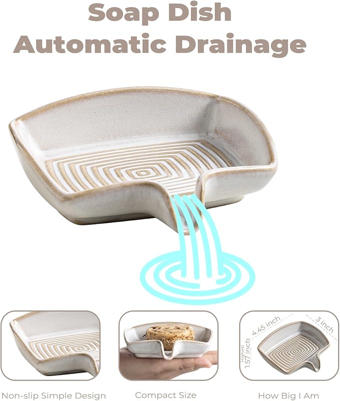 Soap Dishes, Ceramic Shower Soap Dish - Image 2