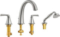 New Roman Tub Faucet with Sprayer, Bathtub Faucet Set Deck Mount, Brass 4 Hole by HanallxSanitaryWare