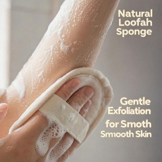3-Pack Natural Egyptian Loofah Exfoliating Body Scrubber, Eco-Friendly - Image 3