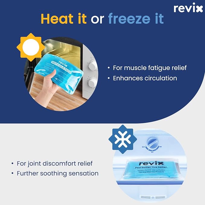 REVIX Ice Packs for Injuries Reusable, 2 Packs Hot & Cold Gel Ice Packs - Image 7