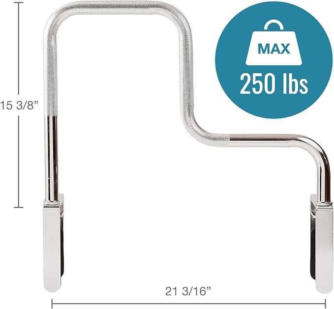 DMI Chrome Plated Grab Bars For Bathtubs And Showers For Seniors For Bathtubs - Image 2