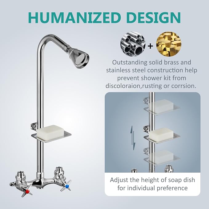 Aolemi Outdoor Shower Kit, Outdoor Shower Fixtures Faucet System - Image 7