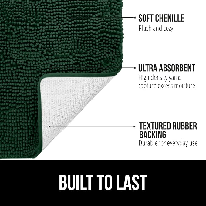 GORILLA GRIP Bathroom Rug Sets, Soft Chenille 2 Piece Area Rugs Set, Toilet - Image 3