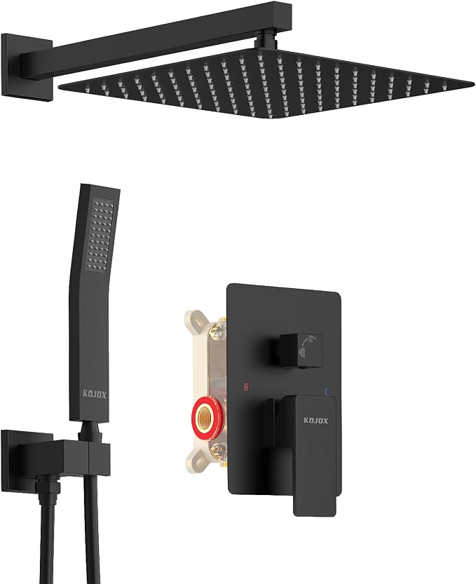 KOJOX 12 Inch Black Shower System by KOJOXSANITARY